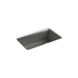 Kohler - Riverby 33'' undermount single-bowl workstation kitchen sink - Thunder Grey