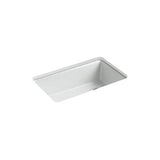 Kohler - Riverby 33'' undermount single-bowl workstation kitchen sink - Ice Grey