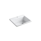 Kohler - Riverby 25'' top-mount single-bowl kitchen sink - White