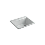 Kohler - Riverby 25'' top-mount single-bowl kitchen sink - Ice Grey