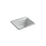Kohler - Riverby 25'' top-mount single-bowl kitchen sink - Ice Grey