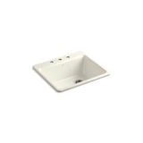 Kohler - Riverby 25'' top-mount single-bowl kitchen sink - Biscuit