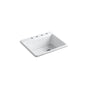 Kohler - Riverby 25'' top-mount single-bowl kitchen sink - White
