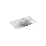 Kohler - Riverby 33'' undermount single-bowl workstation kitchen sink - White