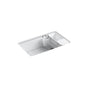 Kohler - Riverby 33'' undermount single-bowl workstation kitchen sink - White