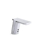 Kohler - Geometric Touchless single-hole lavatory faucet with InsightE sensor technology and temperature mixer, DC-powered, 0.5 gpm - Polished Chrome