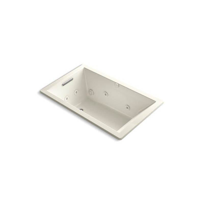 Kohler - Underscore 60'' x 36'' drop-in heated whirlpool bath - Biscuit
