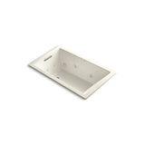 Kohler - Underscore 60'' x 36'' drop-in heated whirlpool bath - Biscuit