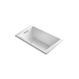 Kohler - Underscore 60'' x 36'' drop-in Heated BubbleMassageE air bath - White