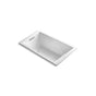 Kohler - Underscore 60'' x 36'' drop-in Heated BubbleMassageE air bath - White