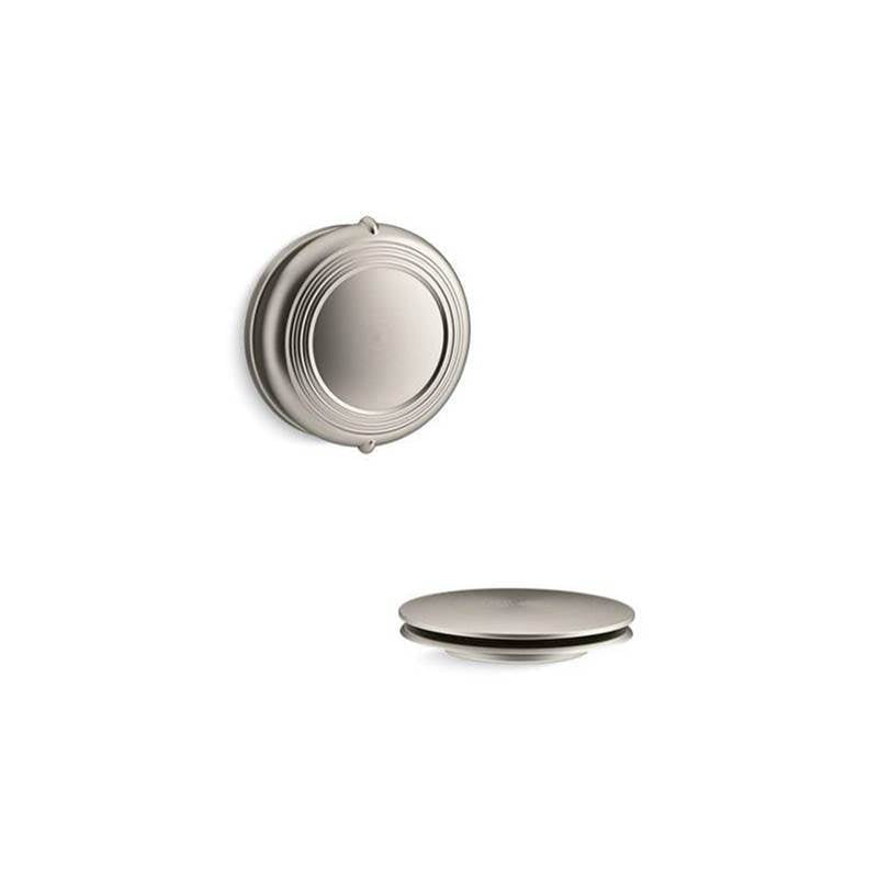 Kohler - PureFloE Traditional rotary-turn bath drain trim - Vibrant Brushed Nickel