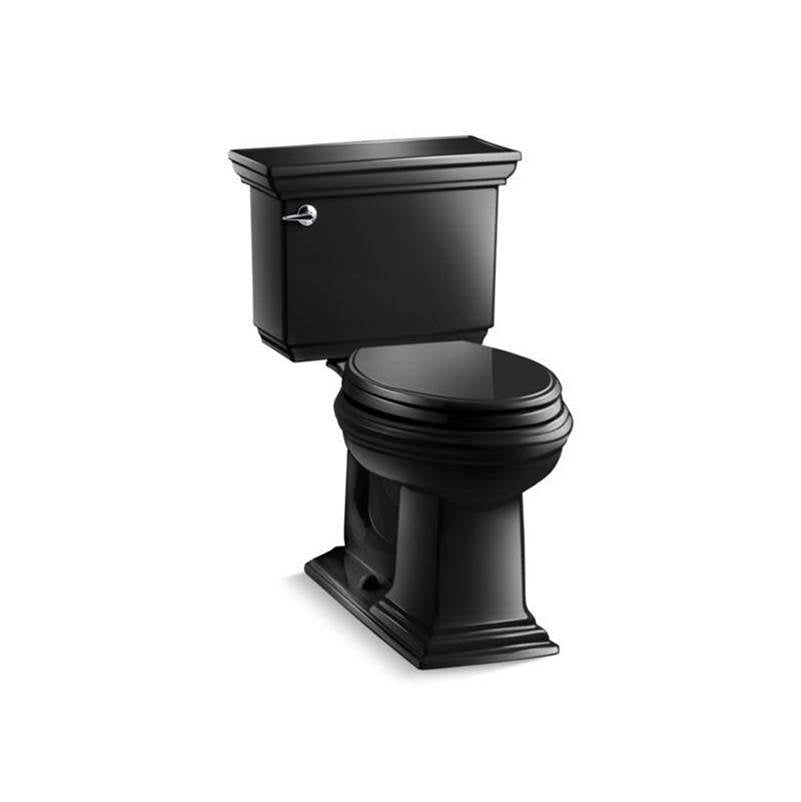 Kohler - Memoirs Stately Two-piece elongated toilet, 1.6 gpf - Black