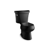 Kohler - Wellworth Two-piece round-front toilet, 1.28 gpf - Black