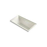 Kohler - Underscore 60'' x 30'' drop-in/alcove heated whirlpool bath, right drain - Biscuit