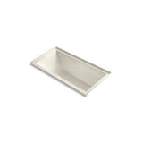 Kohler - Underscore 60'' x 30'' alcove Heated BubbleMassageE air bath, right drain - Biscuit