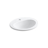 Kohler - Pennington 20-1/4'' oval drop-in bathroom sink - White