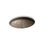 Kohler - Lilies Lore 17-1/2'' oval undermount bathroom sink, no overflow - Medium Patina