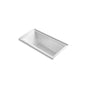Kohler - Underscore 60'' x 30'' alcove Heated BubbleMassageE air bath with Bask, right drain - White