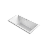 Kohler - Underscore 72'' x 36'' drop-in Heated BubbleMassageE air bath - White