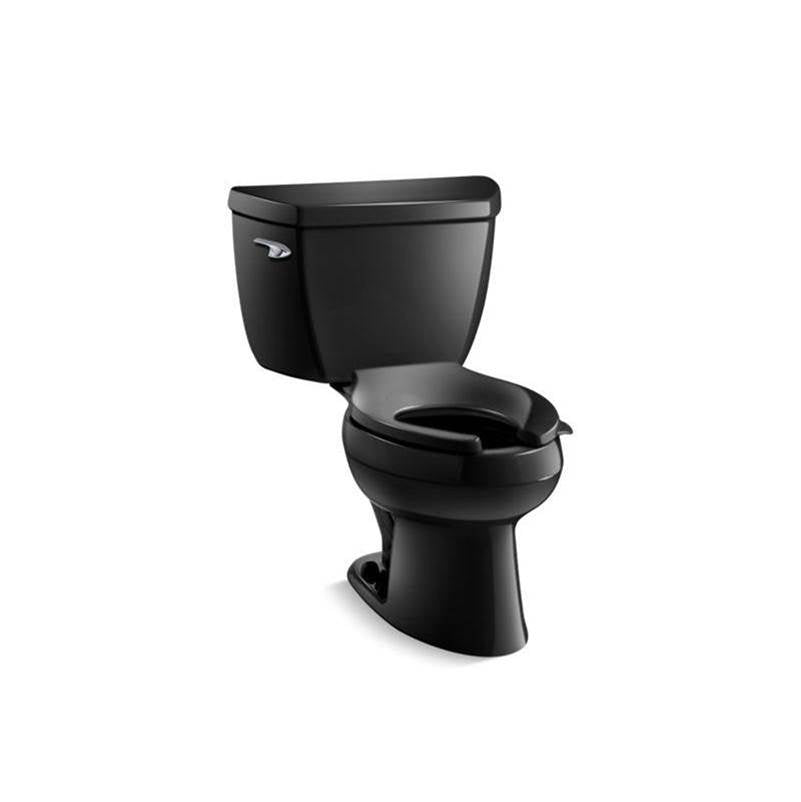 Kohler - Wellworth Classic Two-piece elongated toilet, 1.6 gpf - Black