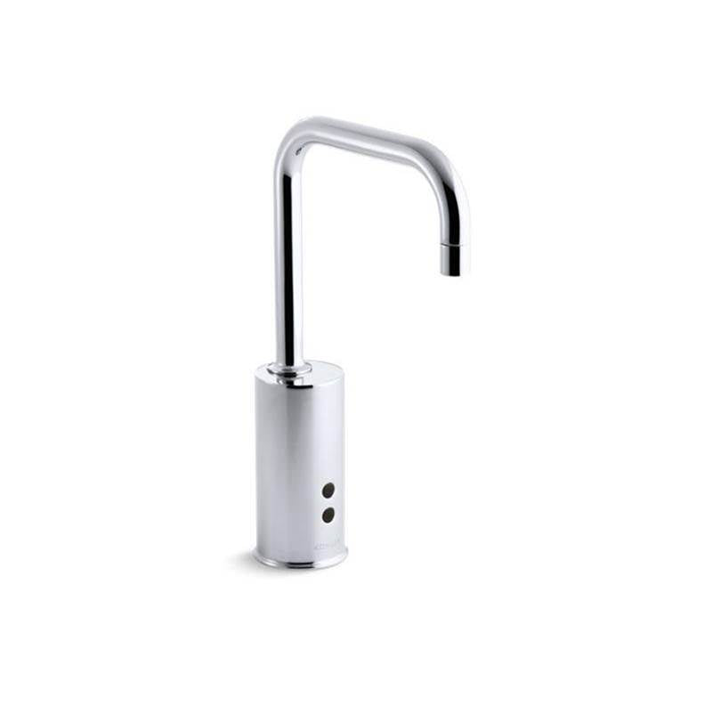 Kohler - Gooseneck Touchless faucet with InsightE technology, Hybrid-powered - Polished Chrome