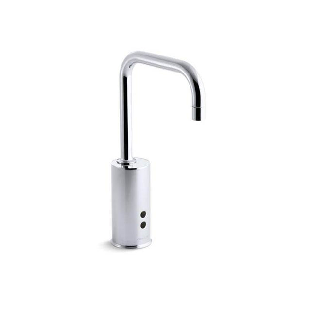 Kohler - Gooseneck Touchless faucet with InsightE technology, Hybrid-powered - Polished Chrome