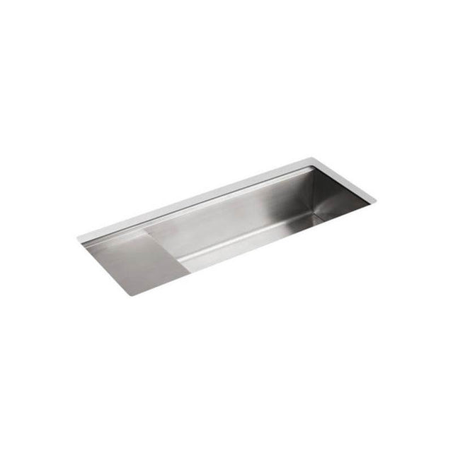 Kohler - StagesE 45'' undermount single-bowl workstation kitchen sink - Stainless Steel