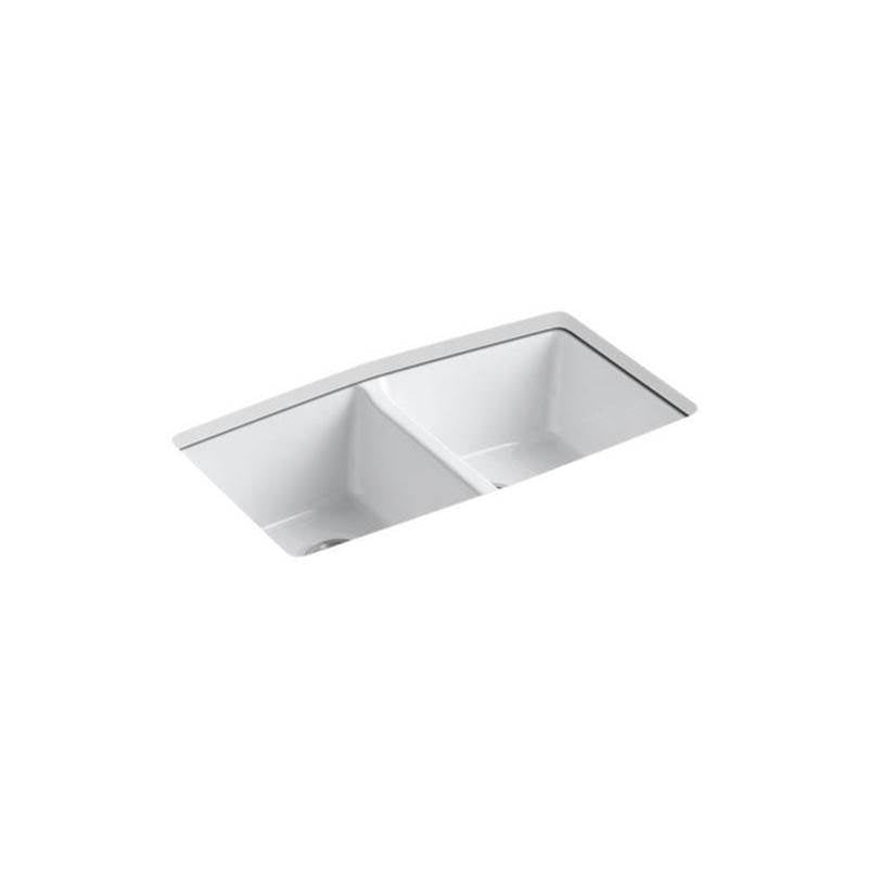 Kohler - BrookfieldE 33'' undermount double-bowl kitchen sink - White