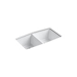 Kohler - BrookfieldE 33'' undermount double-bowl kitchen sink - White