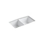 Kohler - BrookfieldE 33'' undermount double-bowl kitchen sink - White