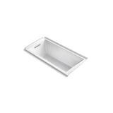 Kohler - Underscore 60'' x 30'' alcove bath with Bask heated surface, left drain - White