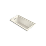 Kohler - Underscore 60'' x 30'' alcove bath with Bask heated surface, left drain - Biscuit