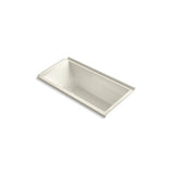 Kohler - Underscore 60'' x 30'' alcove bath with Bask heated surface, right drain - Biscuit