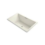 Kohler - Underscore 72'' x 42'' drop-in bath with Bask heated surface - Biscuit