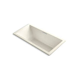Kohler - Underscore 72'' x 36'' drop-in bath with Bask heated surface - Biscuit