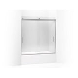 Kohler - Levity 62'' H sliding bath door with 1/4''-thick glass - Bright Silver