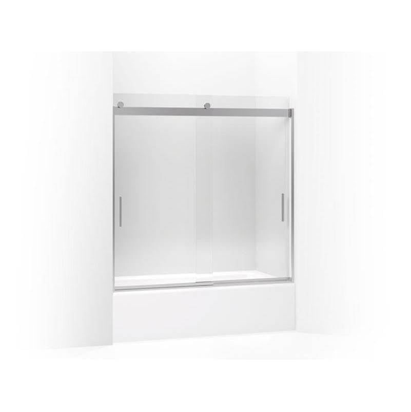 Kohler - Levity Sliding bath door, 59-3/4'' H x 56-5/8 - 59-5/8'' W, with 1/4'' thick Crystal Clear glass - Bright Silver