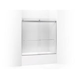 Kohler - Levity Sliding bath door, 59-3/4'' H x 56-5/8 - 59-5/8'' W, with 1/4'' thick Crystal Clear glass - Bright Silver