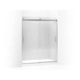 Kohler - Levity Sliding shower door, 74'' H x 56-5/8 - 59-5/8'' W, with 1/4'' thick Crystal Clear glass - Bright Silver
