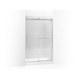 Kohler - Levity Sliding shower door, 74'' H x 44-5/8 - 47-5/8'' W, with 1/4'' thick Crystal Clear glass - Bright Silver