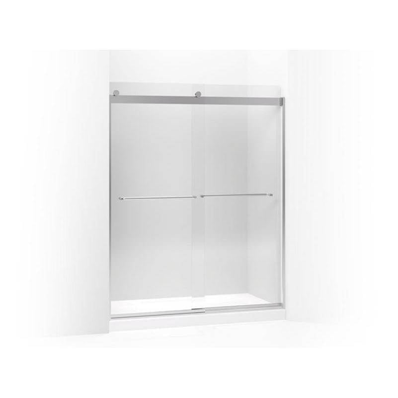 Kohler - Levity 74'' H sliding shower door with 1/4''-thick glass - Bright Silver