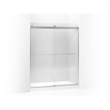 Kohler - Levity 74'' H sliding shower door with 1/4''-thick glass - Bright Silver