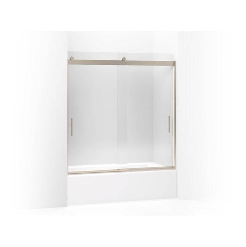 Kohler - Levity 62'' H sliding bath door with 1/4''-thick glass - Anodized Brushed Bronze