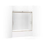 Kohler - Levity Sliding bath door, 59-3/4'' H x 56-5/8 - 59-5/8'' W, with 1/4'' thick Frosted glass - Anodized Brushed Bronze