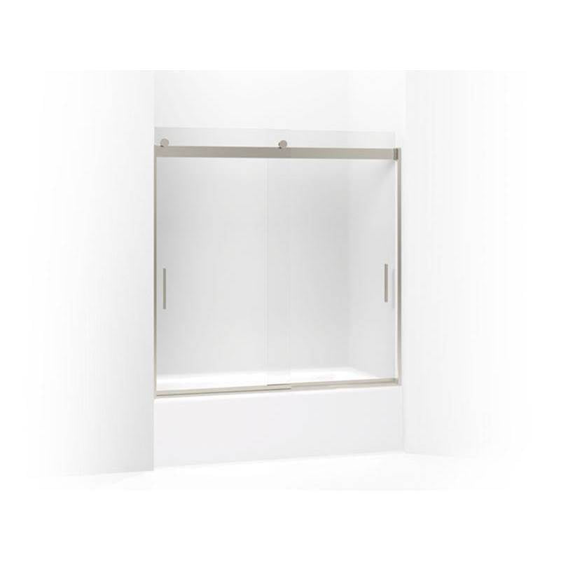 Kohler - Levity Sliding bath door, 59-3/4'' H x 56-5/8 - 59-5/8'' W, with 1/4'' thick Frosted glass - Matte Nickel