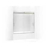 Kohler - Levity Sliding bath door, 59-3/4'' H x 56-5/8 - 59-5/8'' W, with 1/4'' thick Frosted glass - Matte Nickel