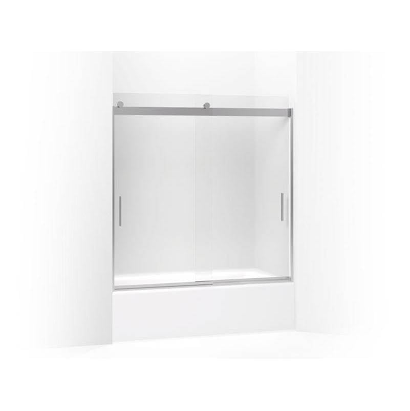 Kohler - Levity Sliding bath door, 59-3/4'' H x 56-5/8 - 59-5/8'' W, with 1/4'' thick Frosted glass - Bright Silver