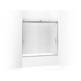 Kohler - Levity Sliding bath door, 59-3/4'' H x 56-5/8 - 59-5/8'' W, with 1/4'' thick Frosted glass - Bright Silver