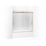 Kohler - Levity Sliding bath door, 59-3/4'' H x 56-5/8 - 59-5/8'' W, with 1/4'' thick Crystal Clear glass - Anodized Brushed Bronze