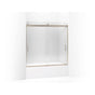 Kohler - Levity Sliding bath door, 59-3/4'' H x 56-5/8 - 59-5/8'' W, with 1/4'' thick Crystal Clear glass - Anodized Brushed Bronze